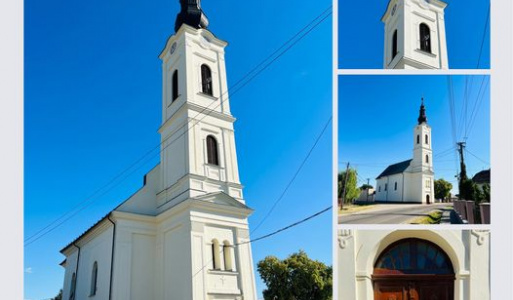 Obnova fasády Rímskokatolického kostola za pomoci Nadácie Gábora Bethlena  Rímskokatolický kostol sa teší novému vzhľadu.     Római katolikus templomunk új öltözetnek örül.  